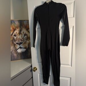 Women’s Black Long-Sleeve One-Piece Jumpsuit